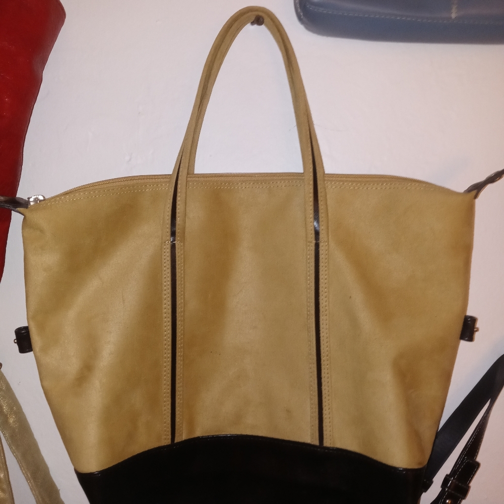 Cream & black Lancome Purse